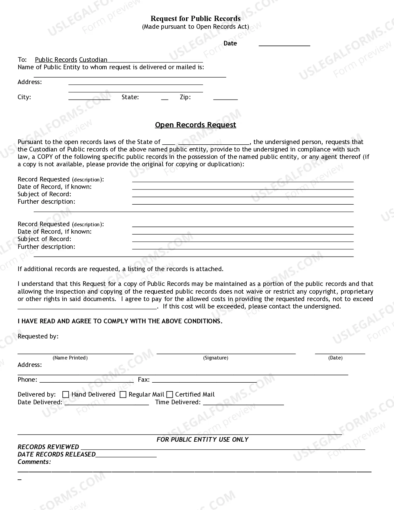 Public Records Request - Open Public Records Act Thumbnail