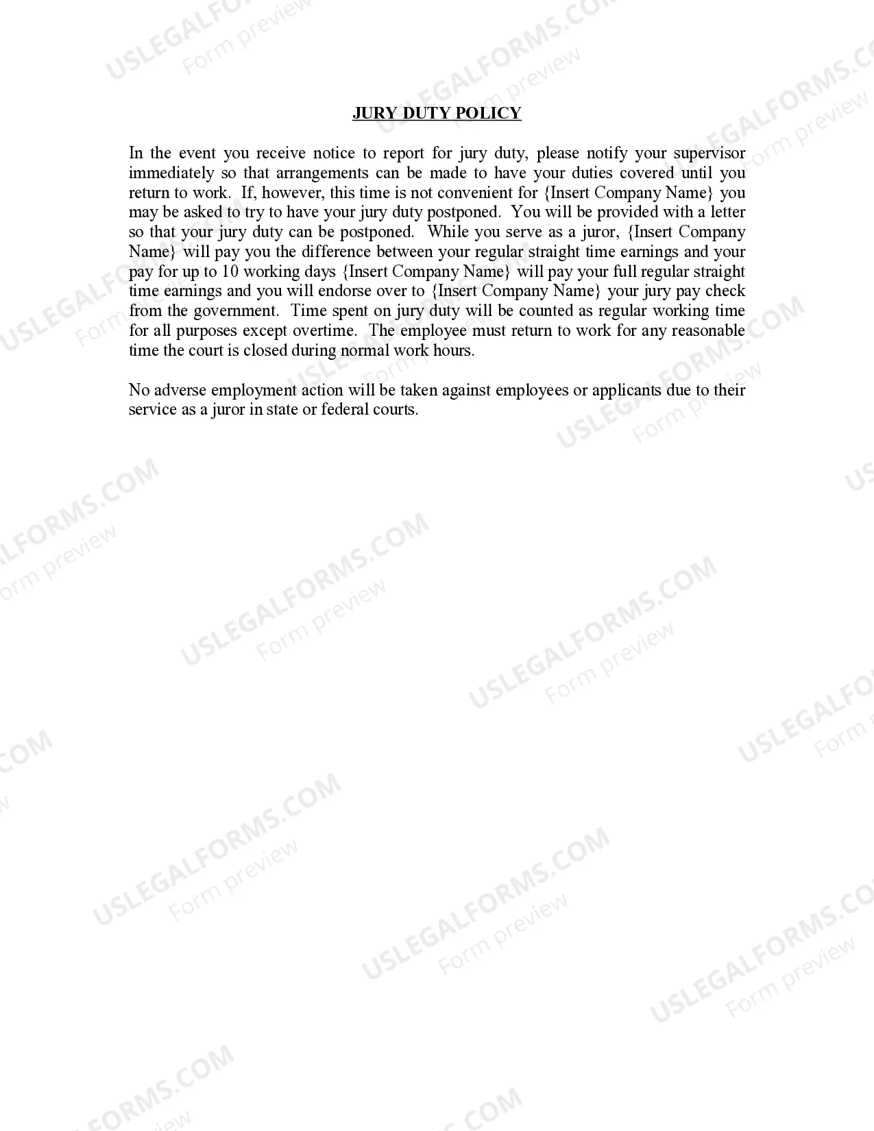 Jury Duty Policy Thumbnail