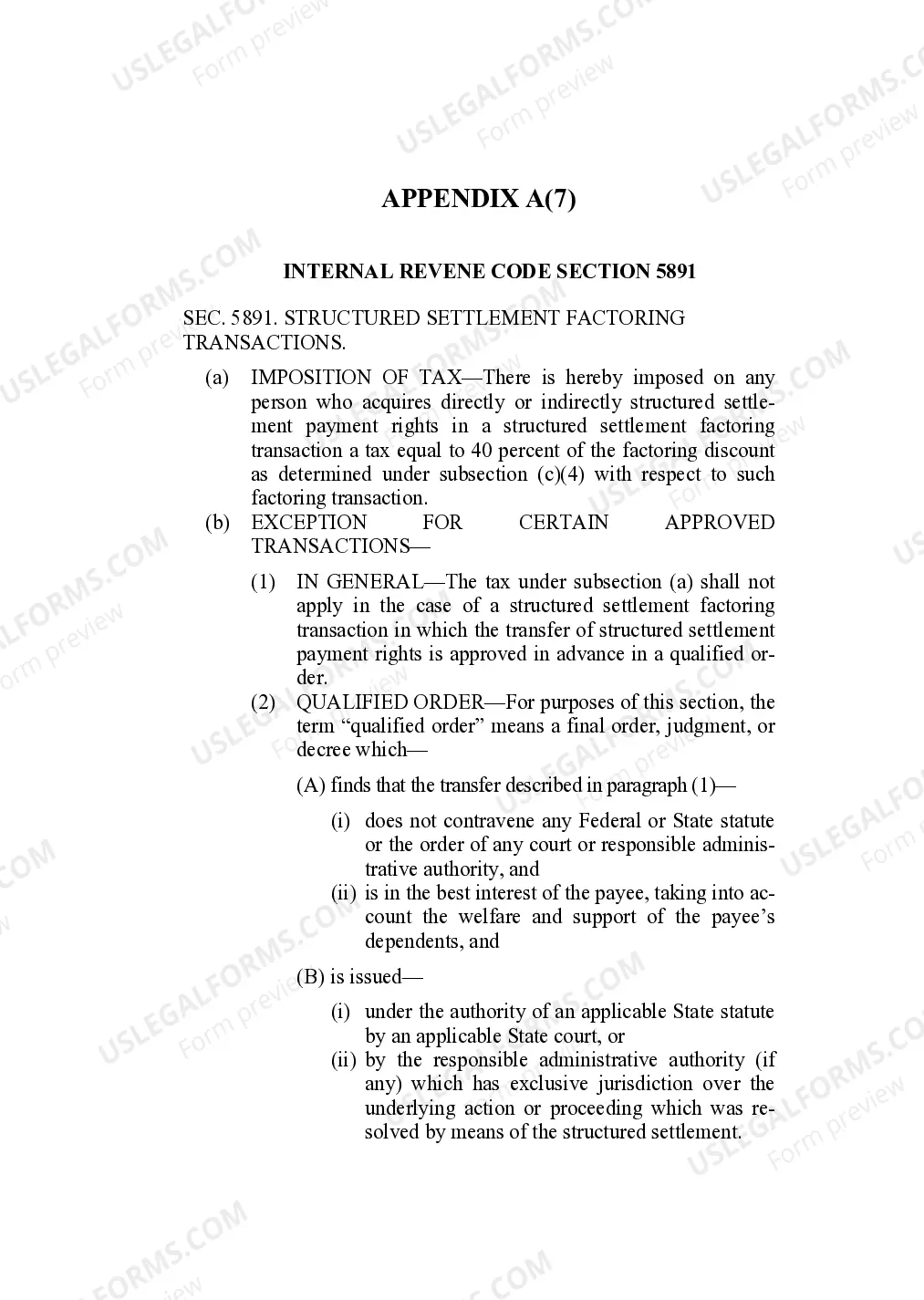 Structured Settlement Factoring Transactions Thumbnail