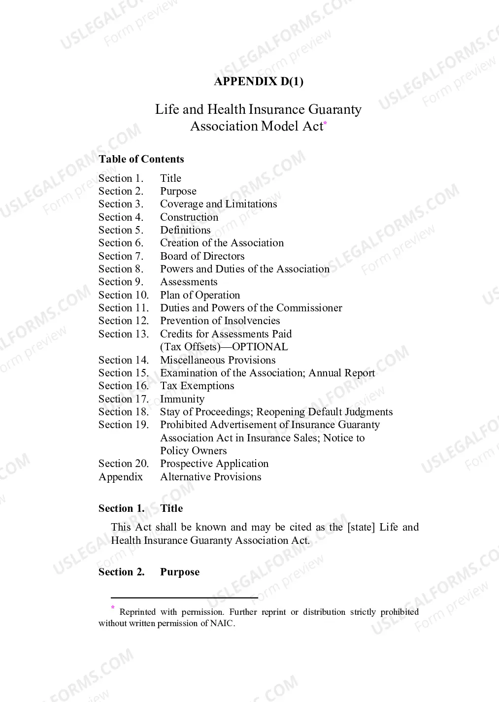 Life and Health Insurance Guaranty Association Model Act Thumbnail
