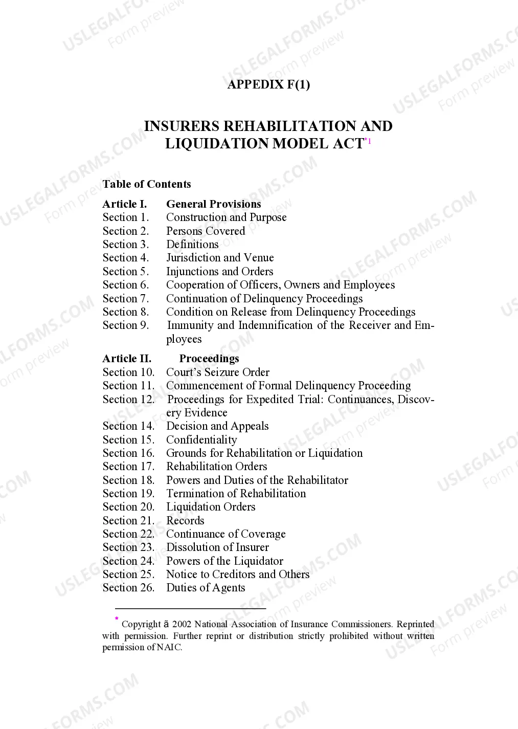 Insurers Rehabilitation and Liquidation Model Act Thumbnail