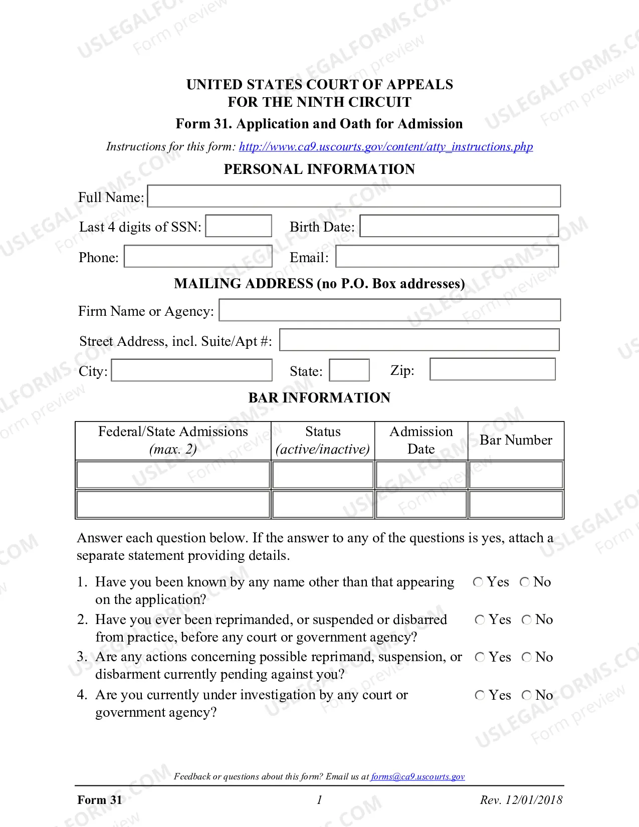 Attorney Application and Oath Thumbnail