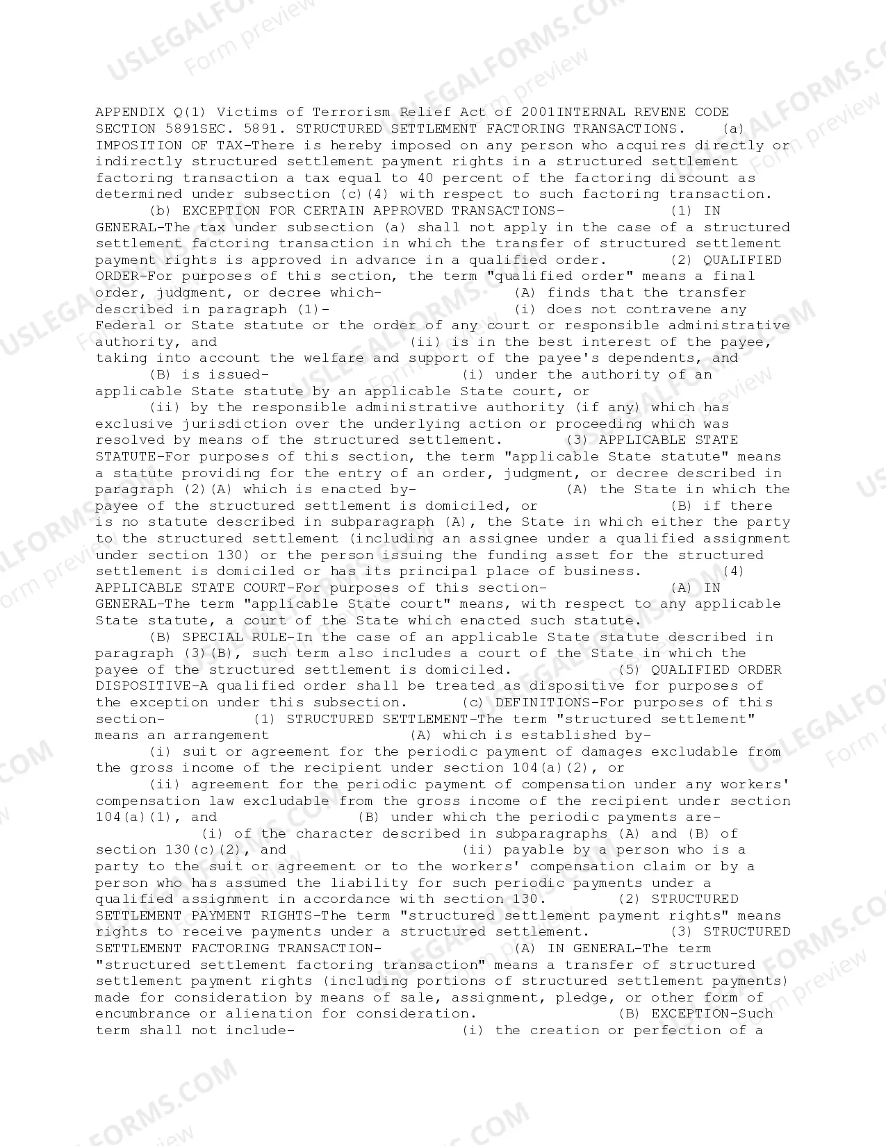 Victims of Terrorism Relief Act of 2001 Thumbnail